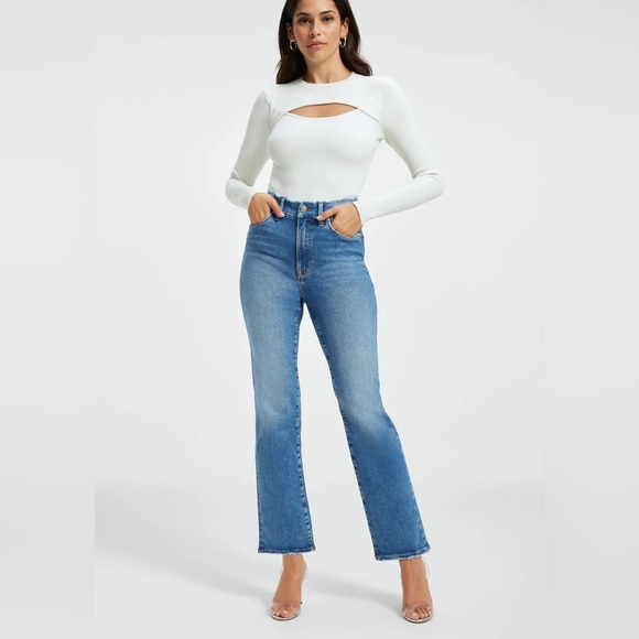 Good American Good Vintage Low Natural Fray Sz 6 - Picture 8 of 9